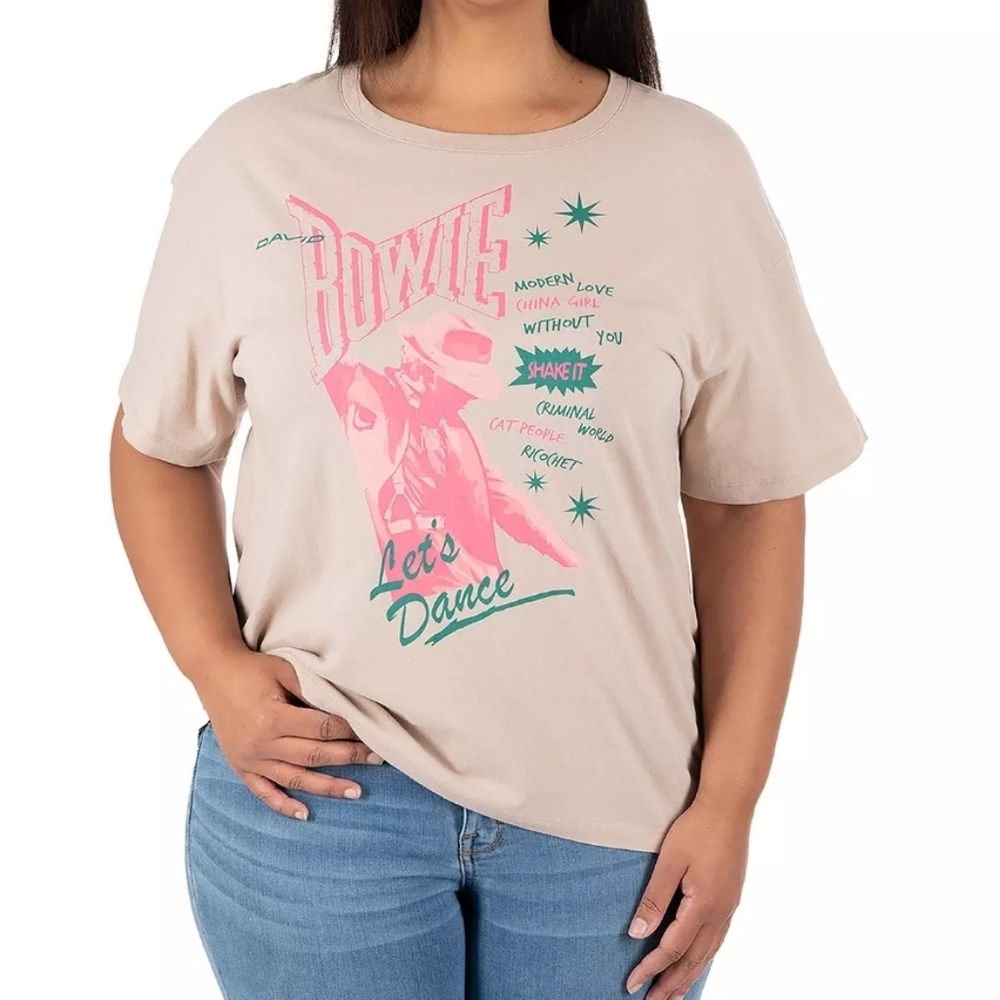 David Bowie Let's Dance Licensed Band Tee XXL Tan